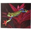 Image 1 : Signed Oil On Canvas Painting, Tropical Tree Frog