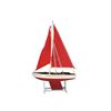 Image 1 : Wooden It Floats 12" - Red with Red Sails Floating Sailboat Model