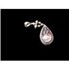 Image 1 : 20Ct. One of a Kind, Designer signed, r bianco 18kt White Gold and diamond pendant. Teardrop mount h