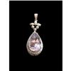 Image 2 : 20Ct. One of a Kind, Designer signed, r bianco 18kt White Gold and diamond pendant. Teardrop mount h