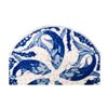 Image 2 : Blue White Glazed Pottery Fish Koi Carp Catfish 6 1/4" Round Trivet Hot Plate