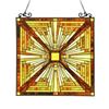 Image 2 : "INNES" Tiffany-style Mission Glass Window Panel 24.5x26
