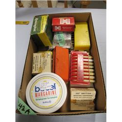 box of miscellaneous brass ammunition Etc