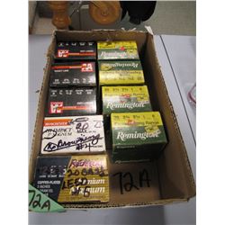 lot of nine boxes 20 gauge ammunition most full