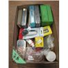 Image 1 : box with bullets empty ammo cases compass Etc