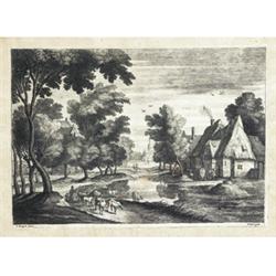 A. Voet after I. Fourquier, 18th century, Flemish Village 