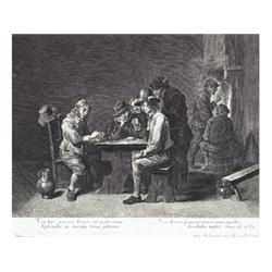N. Cavalli after Teniers, 18th century, Card Players