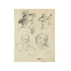 Vaszary, János, Kaposvár, 1867 - Budapest, 1939, Portrait Sketches