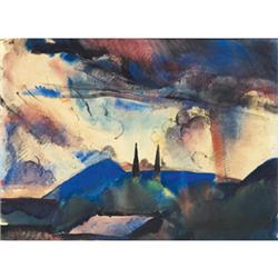 Aba Novák, Vilmos, Budapest, 1894 - Budapest, 1941, Nagybánya around 1925 