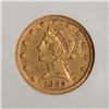 Image 3 : 1882-CC $5 Liberty Head Half Eagle Gold Coin NGC XF40