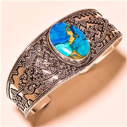 Turquoise 18ctw Cuff Bangle Bracelet