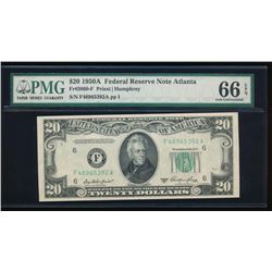 1950A $20 Atlanta Federal Reserve Note PMG 66EPQ