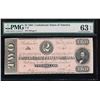 Image 1 : 1864 $2 Confederate States of America Note PMG 63EPQ