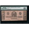 Image 1 : 1863 $1 Confederate States of America Note PMG 40NET