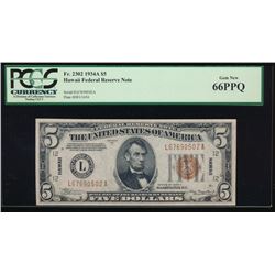 1934A $5 Hawaii Federal Reserve Note PCGS 66PPQ