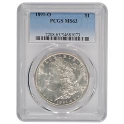 1891-O $1 Morgan Silver Dollar Coin PCGS MS63