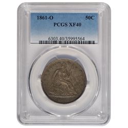 1861-O Seated Liberty Half Dollar PCGS XF40