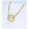 Image 2 : 14K Yellow Gold 0.25ct Diamond Pendant with Chain