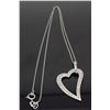 Image 4 : 14KT White Gold 0.23ctw Diamond Pendant with Chain