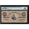 Image 1 : 1864 $50 Confederate States of America Note PMG 45