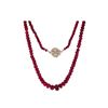 Image 2 : 14KT Yellow Gold 120.00ctw Ruby Beaded Necklace