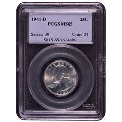 1941-D Washington Quarter PCGS MS65