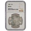 Image 1 : 1882 $1 Morgan Silver Dollar Coin NGC MS64