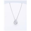 Image 2 : 14KT White Gold 0.25ctw Diamond Pendant with Chain