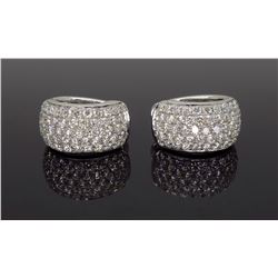 18KT White Gold 3.30ctw Diamond Earrings