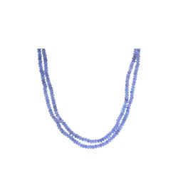 14KT Yellow Gold 130.00ctw Tanzanite Beaded Necklace