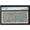 Image 2 : 1864 $50 Confederate States of America Note PMG 30