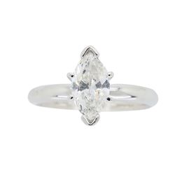 14KT White Gold and Platinum 0.71ct Diamond Ring