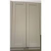 Image 13 : Approx. 11 White Upper Cabinets w/ Melamine Shelving 40" H & 30" H (Width Measurements Listed)