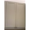 Image 19 : Approx. 11 White Upper Cabinets w/ Melamine Shelving 40" H & 30" H (Width Measurements Listed)
