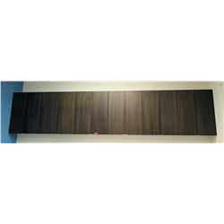 3 Espresso Upper Cabinets (Each w/ 4 Doors). 35.5" Height (Widths 63", 60", 60")