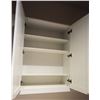 Image 22 : 9 White Upper Cabinets 40" Height (36, 36, 30, 30, 30, 30, 30, 36, 36 Width), Melamine Wrap Shelving