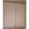 Image 29 : 9 White Upper Cabinets 40" Height (36, 36, 30, 30, 30, 30, 30, 36, 36 Width), Melamine Wrap Shelving