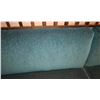 Image 4 : Teal Blue Curved Banquette (Chenille Upholstered), Approx. 6' Overall L, 27.5" Depth