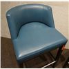 Image 2 : ENO Low Back Bar Stools w/Blue Leather (purchased for $4537 each stool)