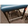 Image 3 : ENO Low Back Bar Stools w/Blue Leather (purchased for $4537 each stool)