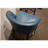 Image 8 : ENO Low Back Bar Stools w/Blue Leather (purchased for $4537 each stool)