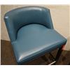Image 4 : ENO Low Back Bar Stools w/Blue Leather (purchased for $4537 each stool)