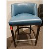 Image 8 : ENO Low Back Bar Stools w/Blue Leather (purchased for $4537 each stool)