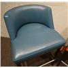 Image 3 : ENO Low Back Bar Stools w/Blue Leather (purchased for $4537 each stool)