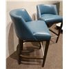 Image 5 : ENO Low Back Bar Stools w/Blue Leather (purchased for $4537 each stool)