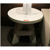 Image 2 : Round White Side Table 27.5” Dia.