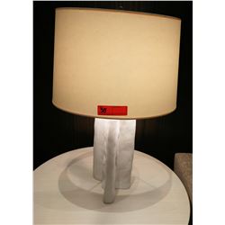 Lamont 27” Driftwood Style Composite Lamp, Oval Shade 15” Dia.