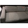 Image 2 : Long Beige/Brown Sofa - 10’6 L, 35” Back to Front, 25” Frame Height