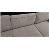 Image 5 : Long Beige/Brown Sofa - 10’6 L, 35” Back to Front, 25” Frame Height