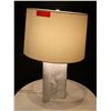 Image 1 : Lamont 27” Driftwood Style Composite Lamp, Oval Shade 15” Dia.